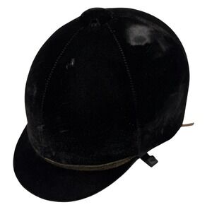 Troxel Grand Prix Classic Riding Helmet Size 7 1/8 Black Velvet Equestrian